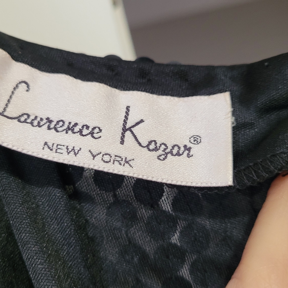 Lawrence Kazar small gold beaded & black sequins dress